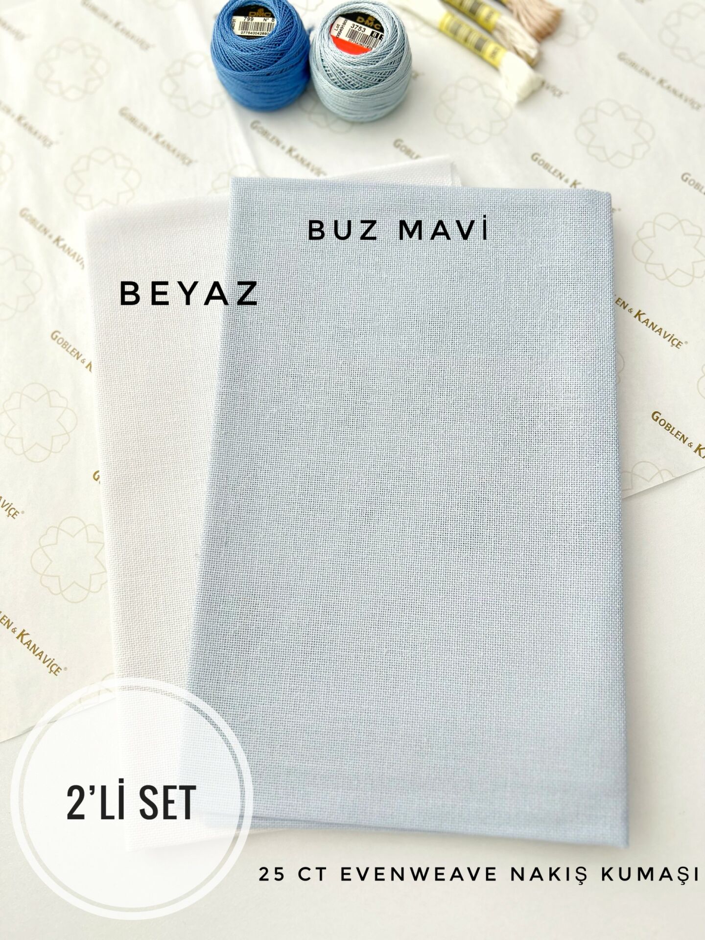 Evenweave Nakış İşlemelik Kumaş, 2'li Set