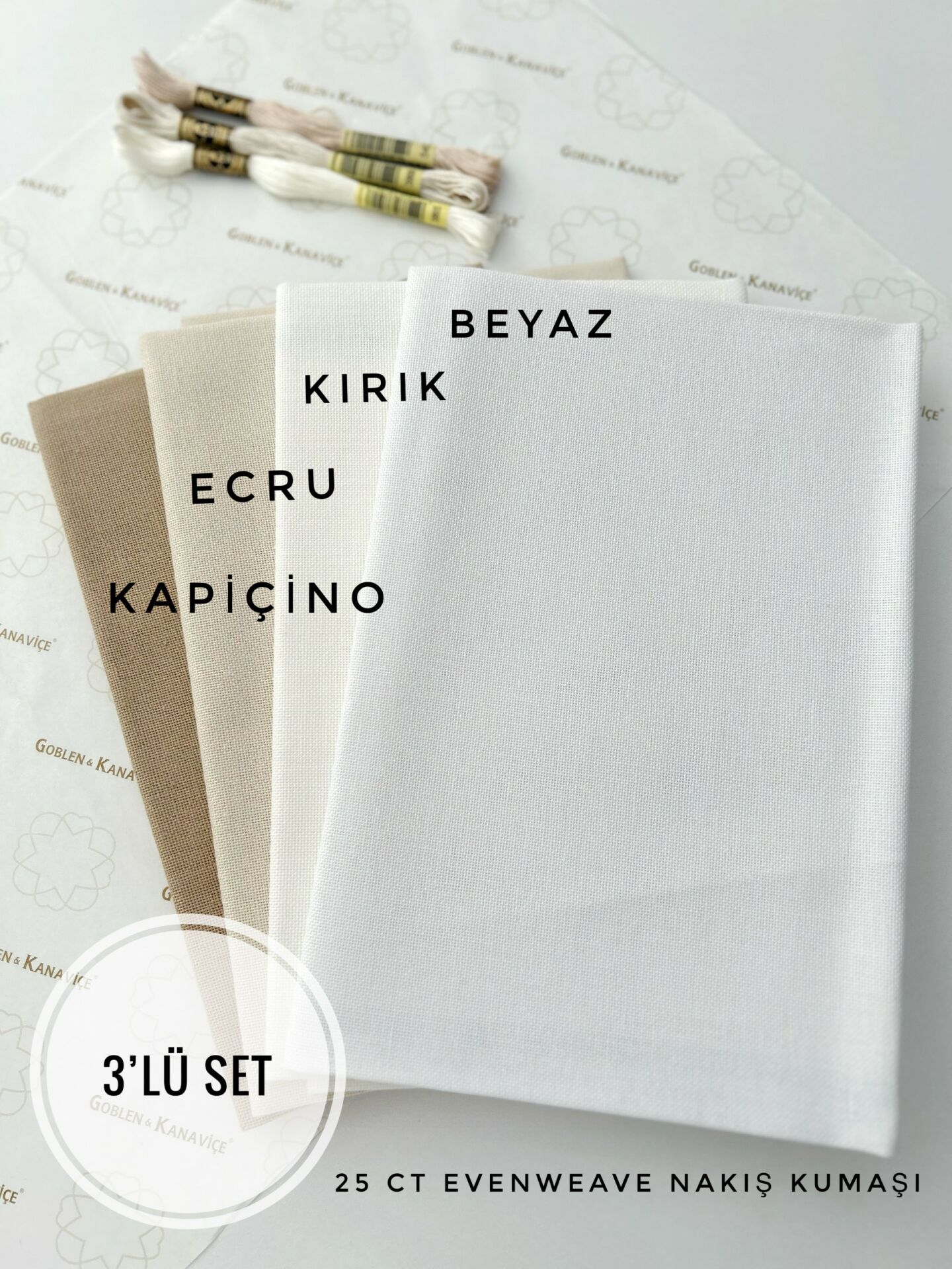 Evenweave Nakış İşlemelik Kumaş, 4'lü Set