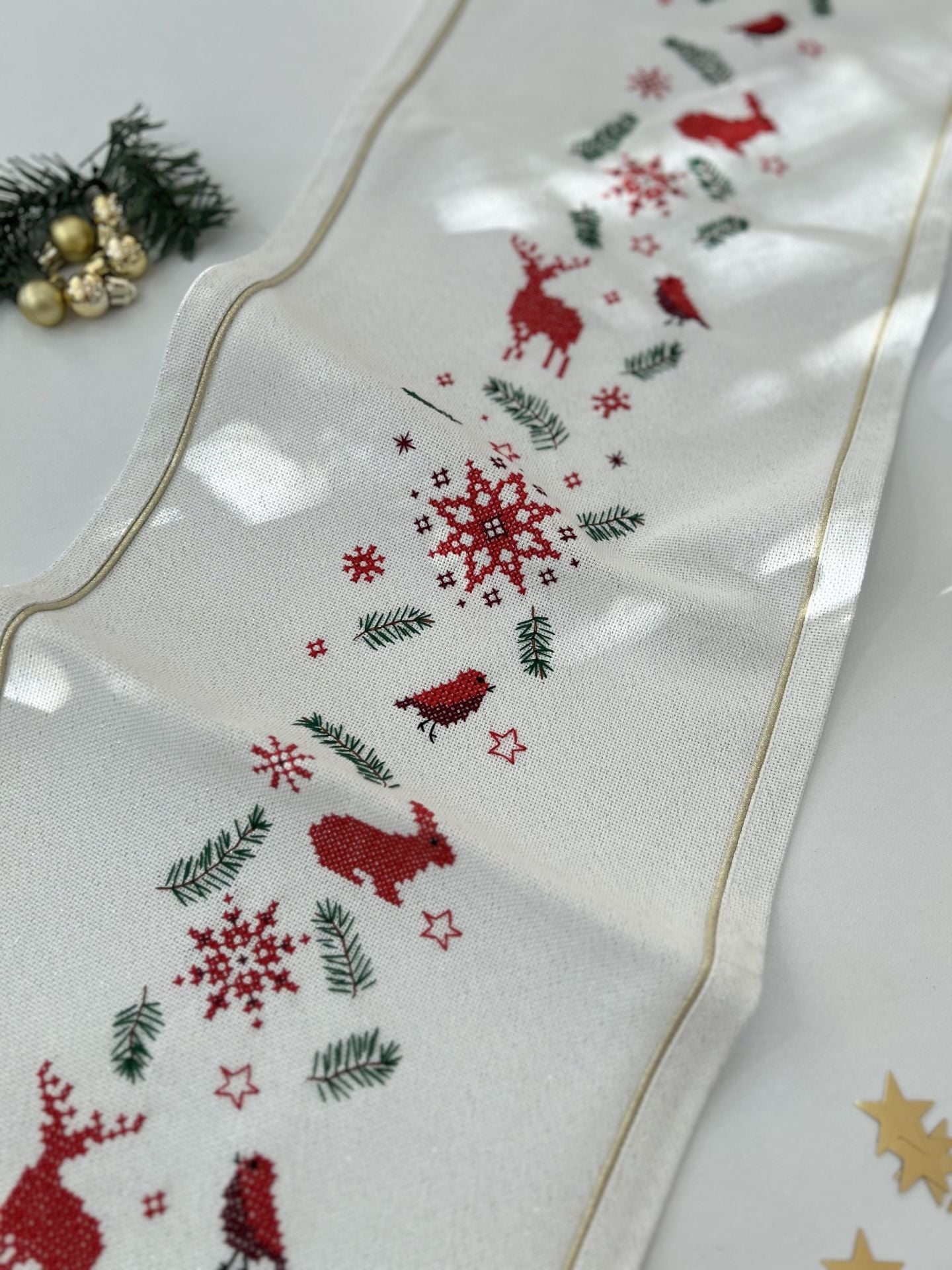 Tavşan Modelli Kanaviçe Runner Malzeme Kiti