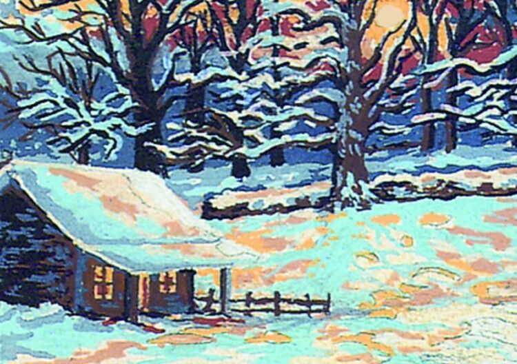 20x25 cm Collection D'art Baskılı Goblen 3212