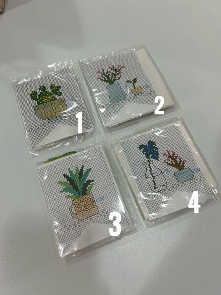 Kanaviçe Kaktüs Mini Tablo Kiti