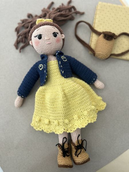 Amigurumi Sırt Çantalı Büyük Bebek