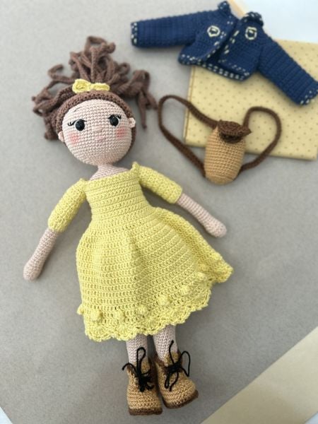 Amigurumi Sırt Çantalı Büyük Bebek