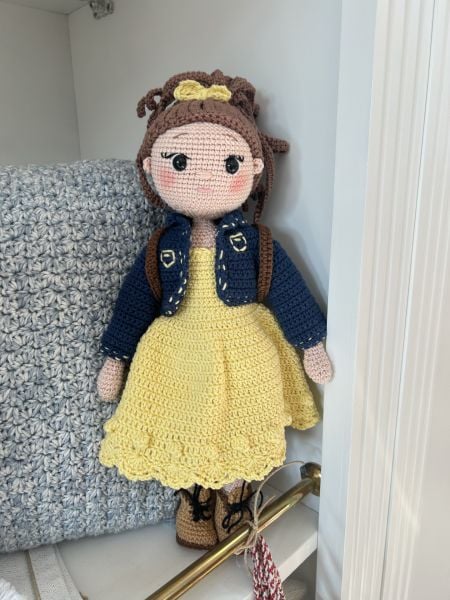 Amigurumi Sırt Çantalı Büyük Bebek