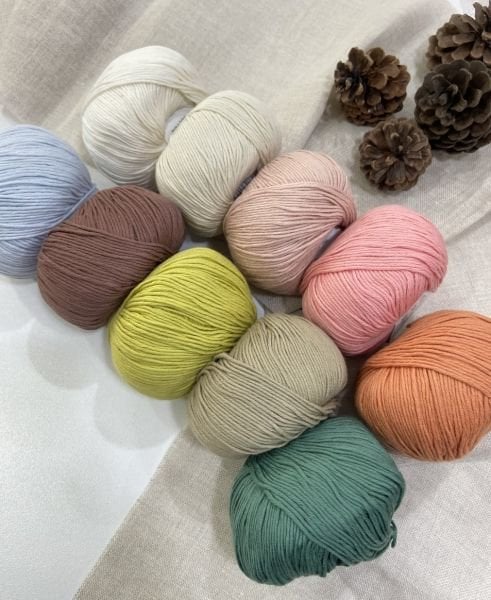 Gazzal Organic Baby Cotton Pastel Renkler İplik Seti 10 Adet