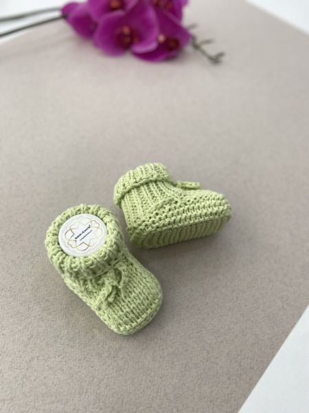 Örgü Bebek Patiği Yeşil