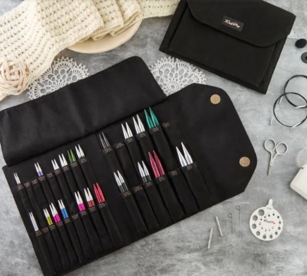 KnitPro Değiştirilebilir Misinalı Şiş Çantası Siyah Renk 12861