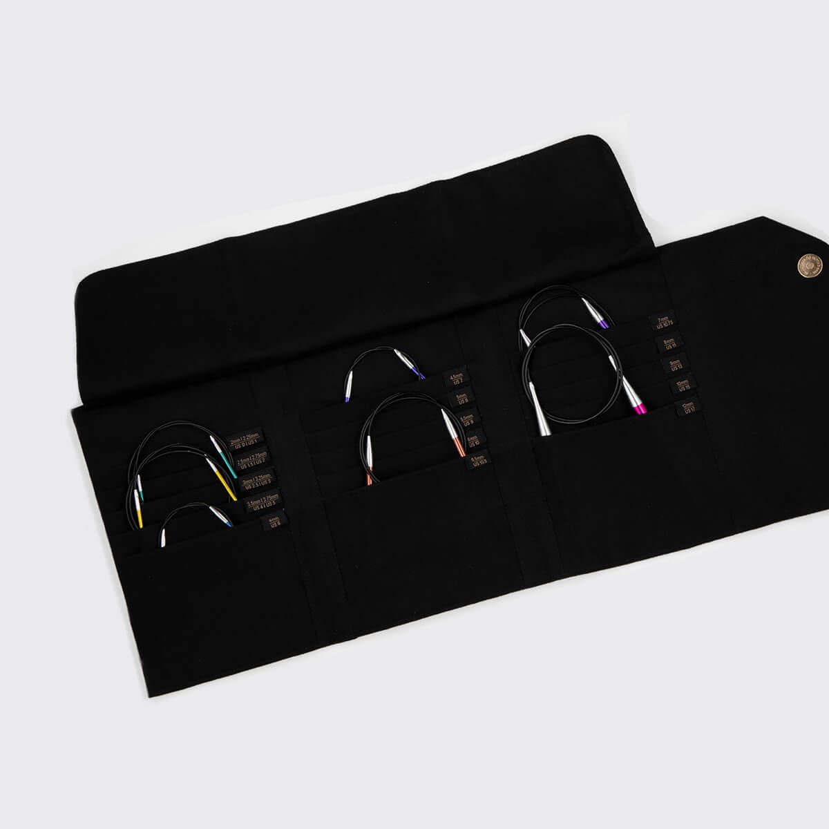 KnitPro Sabit Misinalı Şiş Kılıfı Siyah Renk 12863