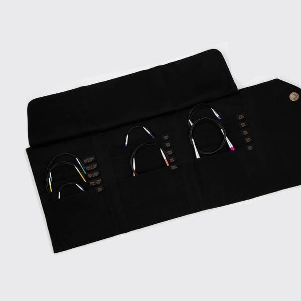 KnitPro Sabit Misinalı Şiş Kılıfı Siyah Renk 12863