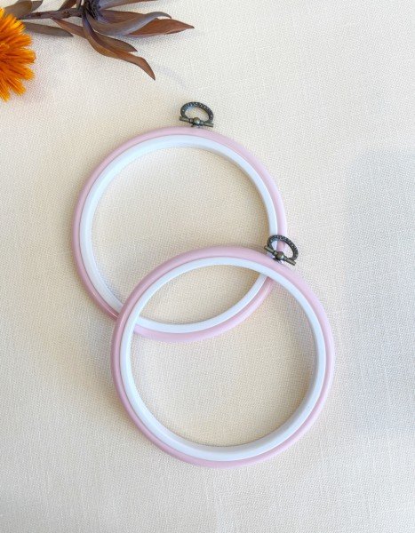 Pembe Yuvarlak Plastik Kasnak 12,5 cm