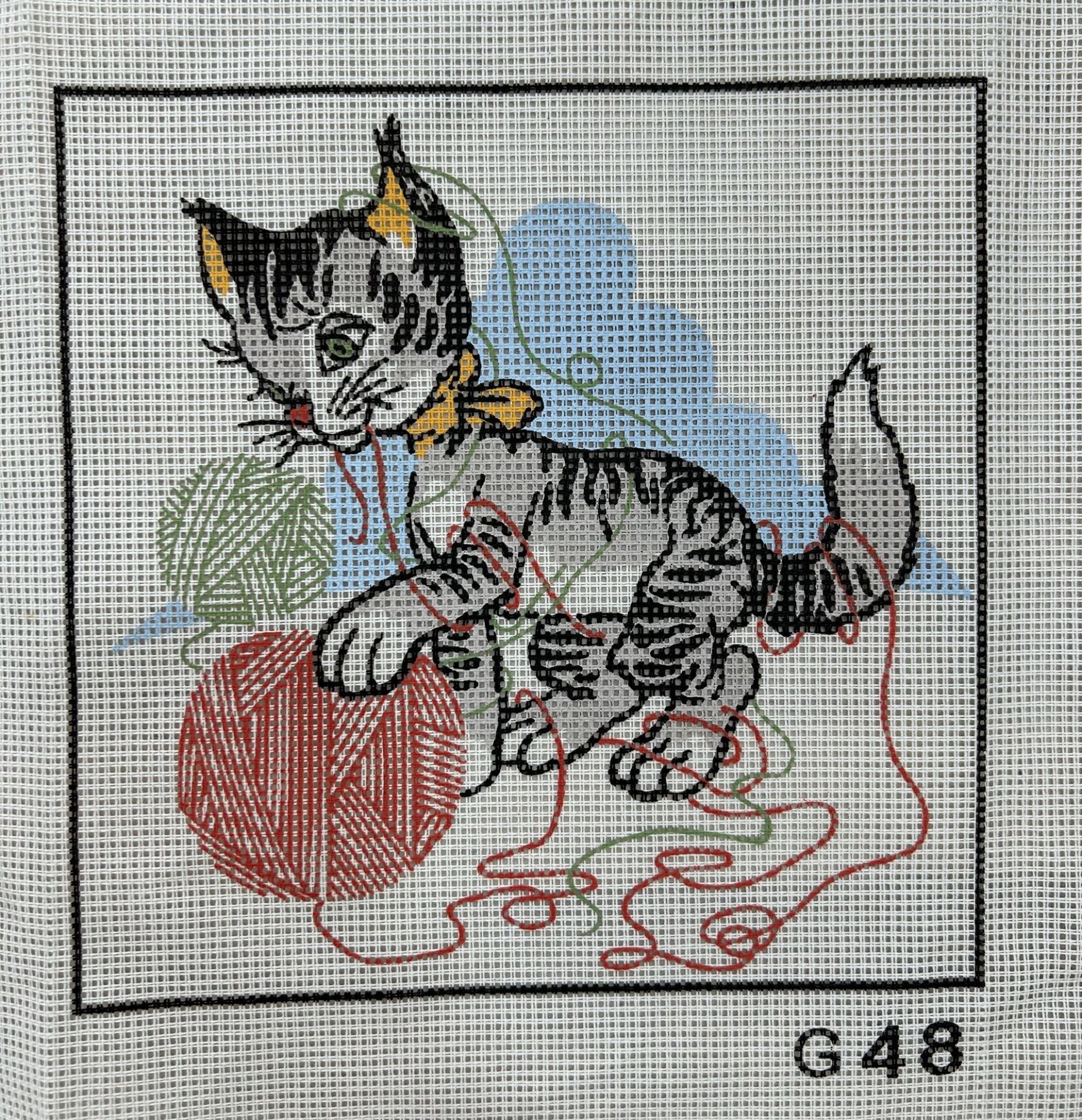 25x25 cm Diamant Baskılı Goblen Kedi