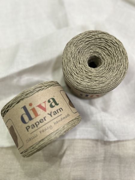 Diva Paper Yarn Kağıt İp Haki Yeşil