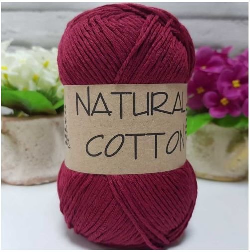 Diva Natural Cotton Pamuk Örgü İpi 999 Bordo