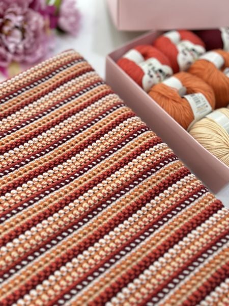 Basic Örgü Bebek Battaniye Kiti Kırmızı