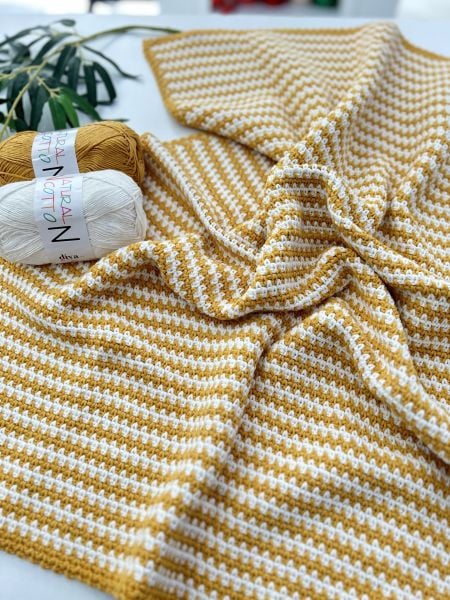 Taba Çizgili Bebek Battaniye Malzeme Kiti