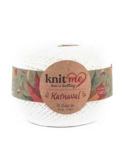 Knit Me Karnaval El Örgü İpi Kırık Beyaz