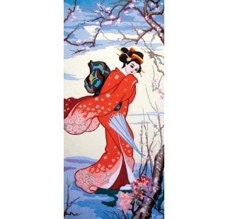 30x60 cm Collection D'art Baskılı Goblen 8054