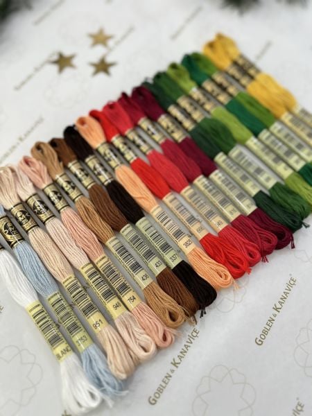 Dmc Muline İplik Seti Yılbaşı Renkleri 20 Adet - Şema Hediyeli