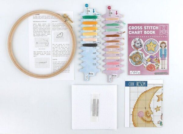 Tuva Ahşap Kasnaklı Kanaviçe Kiti  BCS10