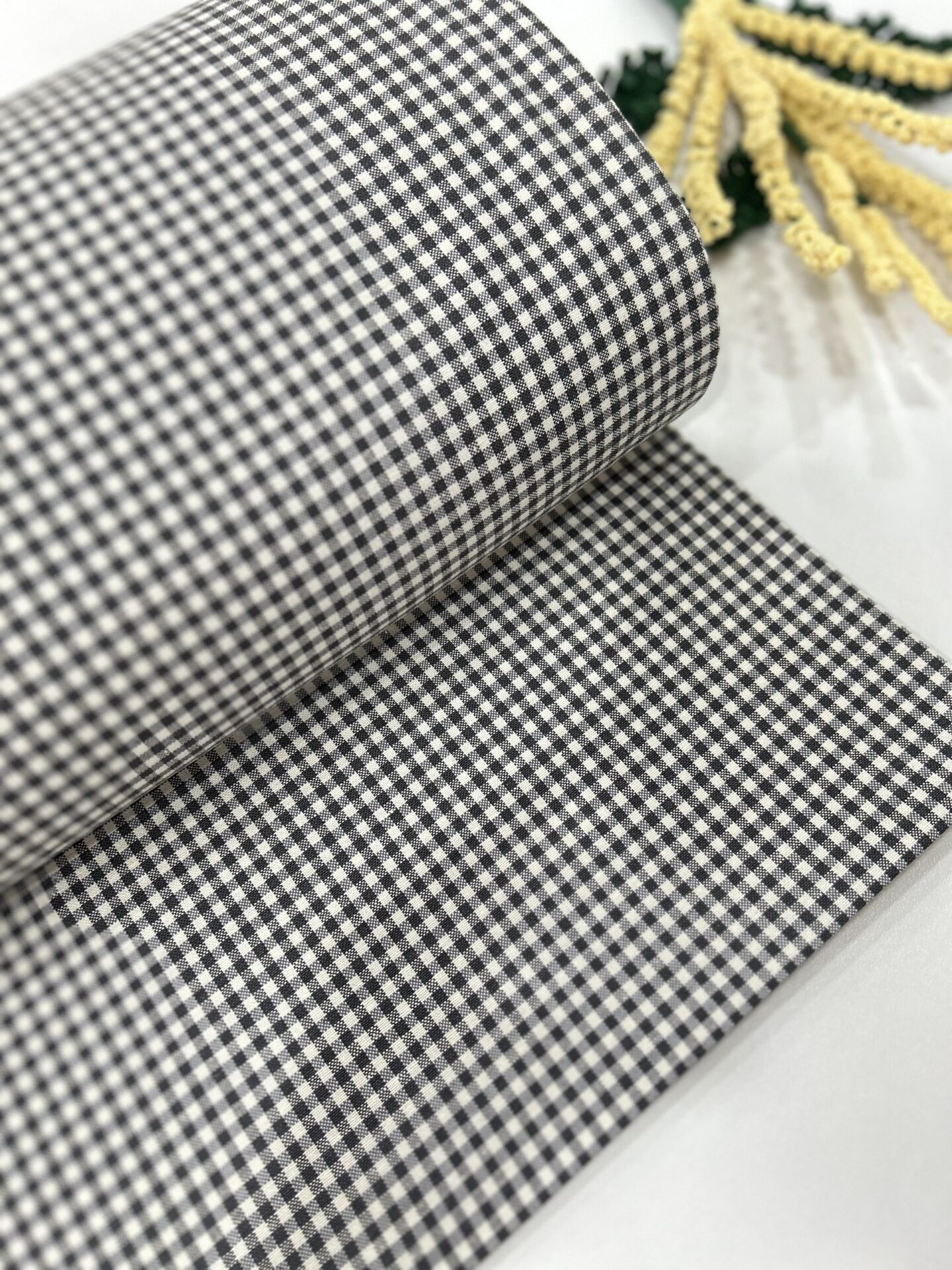 Ekose Koton Duck Kumaş Antrasit