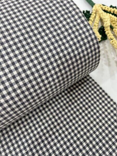 Ekose Koton Duck Kumaş Antrasit