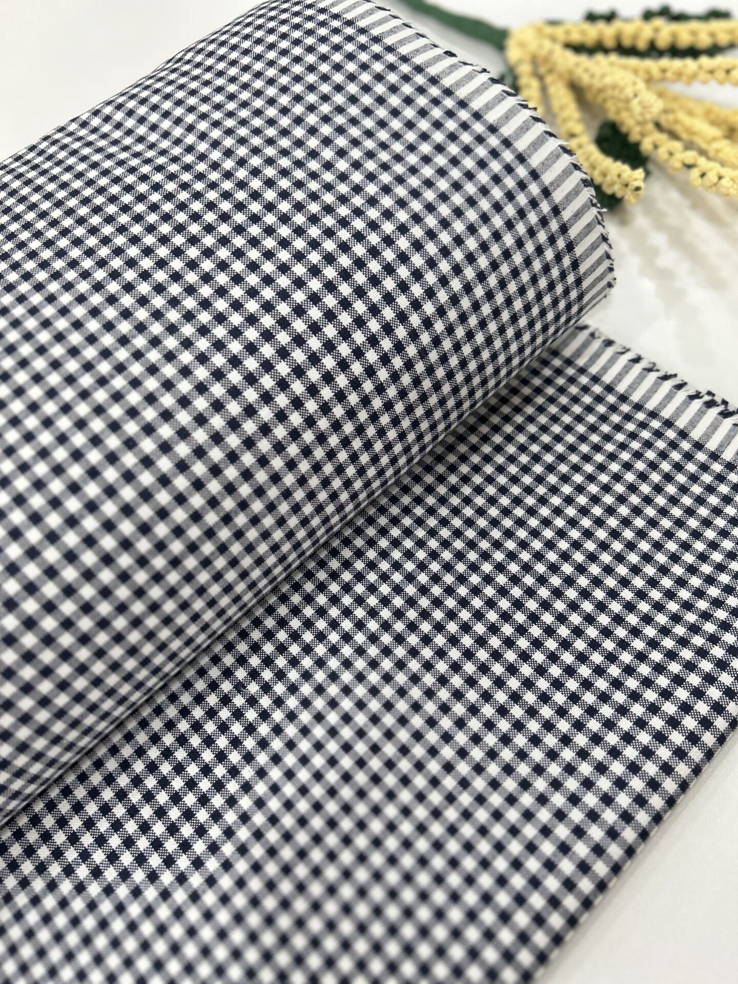 Ekose Koton Duck Kumaş Lacivert