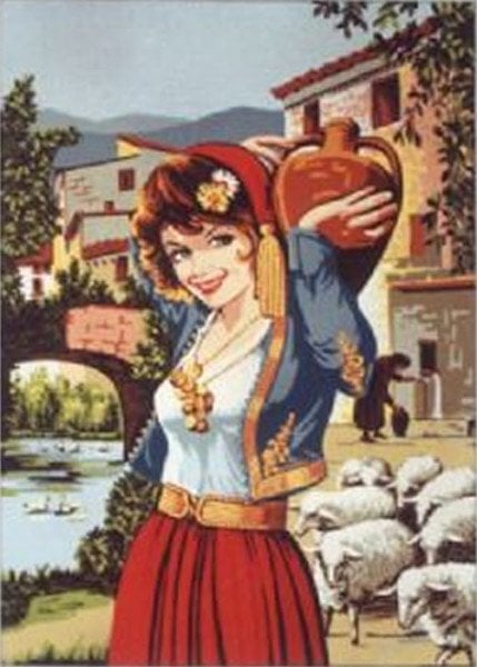 60x80 cm Diamant Baskılı Goblen C1833