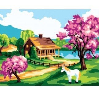 30x40 cm Collection D'art Baskılı Goblen 6186