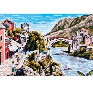 30x40 cm Collection D'art Baskılı Goblen 6127