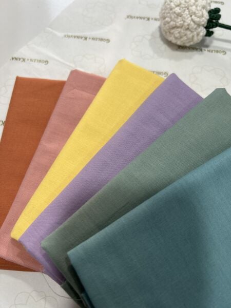 Desenli Poplin Kumaş Setleri 6 Parça (50x110cm) No:12