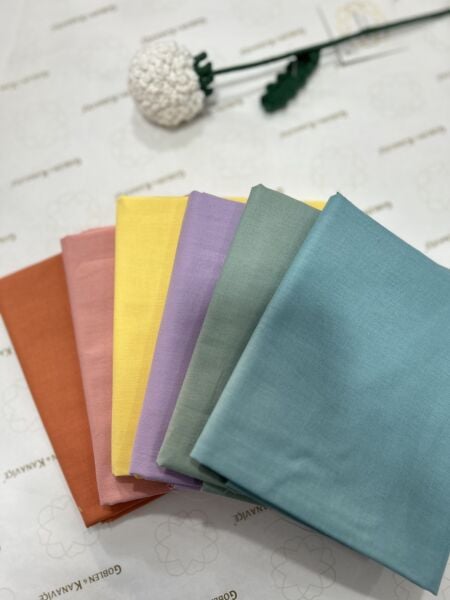 Desenli Poplin Kumaş Setleri 6 Parça (50x110cm) No:12