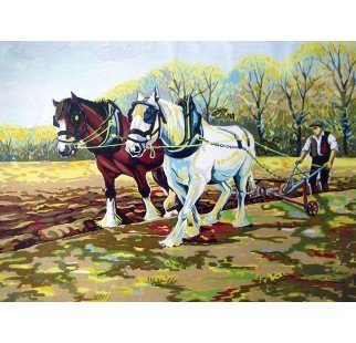 30x40 cm Collection D'art Baskılı Goblen 6251