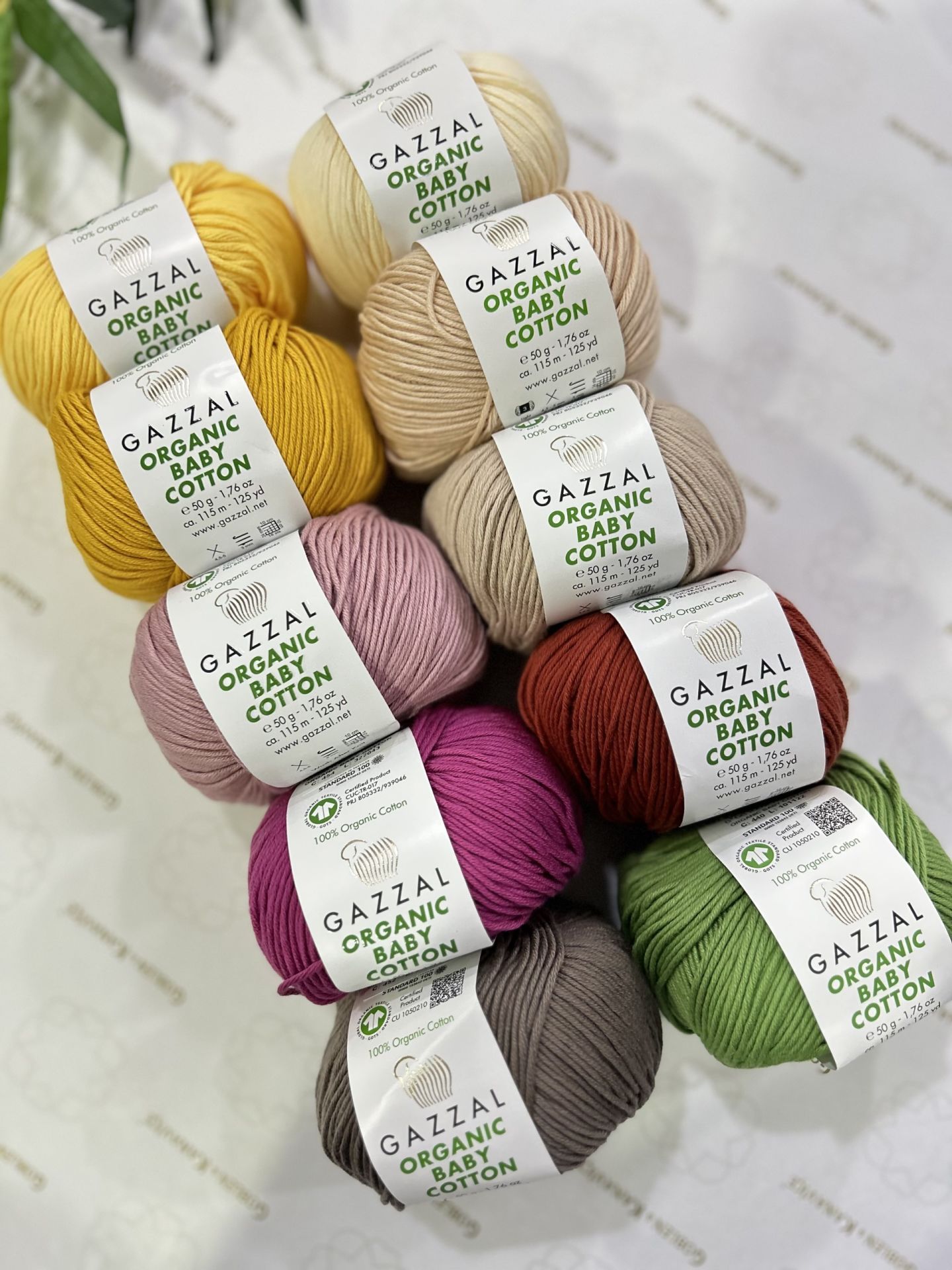 Gazzal Organic Baby Cotton Yeni Renkler İplik Seti 10 Adet