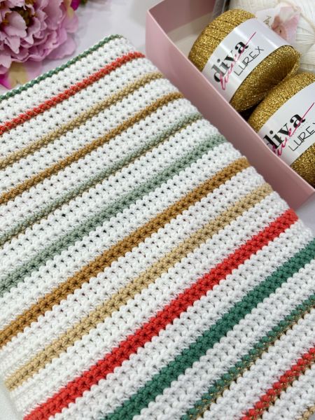 Basic Örgü Bebek Battaniye Kiti Simli