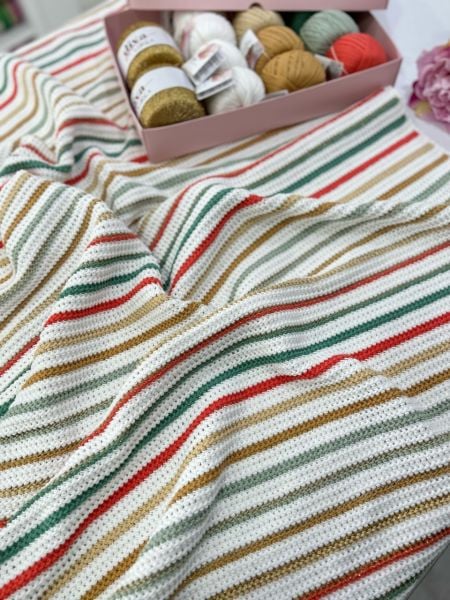 Basic Örgü Bebek Battaniyesi Simli