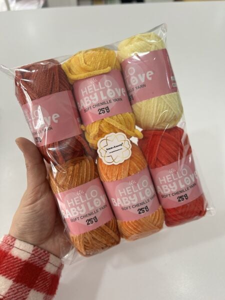 Hello Baby Love Şönil İplik Seti Sıcak Tonlar