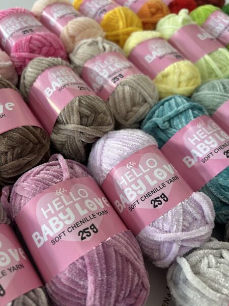 Hello Baby Love Şönil İplik Seti Tüm Renkler 32 adet