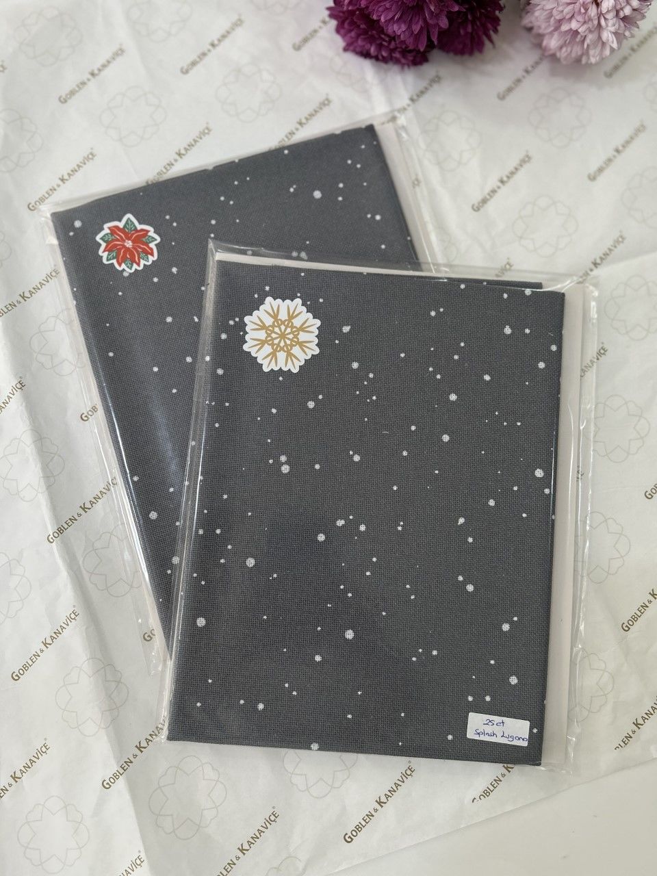 Zweigart 25 ct 50x70 cm Splash Gri